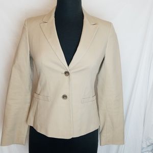 Ann Taylor Beige Blazer Size 2P Petite Work Career